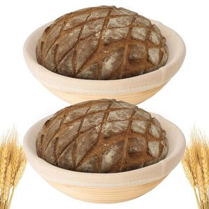 Juego de 6 Forros de Mimbre Natural para Panadería, Tela para Enrollar Masa, Bolsas para Fermentación y Horneado de Masa - Product Image 1