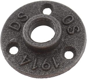 1/2 Zoll Grau Natürliche Farbe Schwarz Gusseisen Rohr befestigung Boden flansch für Rohr möbel Regal - Product Image 2