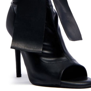 Sandalias de Verano con Punta Abierta y Tacón Alto, Botines Sexys con Cordones y Lazo para Mujer - Product Image 6