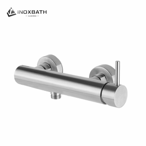 Mitigeur de douche mural en acier inoxydable SUS304 avec barre coulissante, valve en céramique, finition brossée, jet pluie pour hôtels et villas - Product Image 1