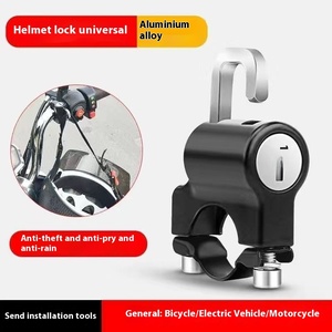 Bloqueo de llavero de Metal <span class=keywords><strong>antirrobo</strong></span> Universal para <span class=keywords><strong>cascos</strong></span> de motocicleta y bicicleta Casco de bicicleta eléctrica Seguridad - Product Image 3