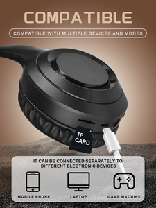 NEEXXT M1 Auriculares de montaje en cabeza inalámbricos Cancelación de ruido Auriculares sobre la oreja Auriculares con cable Gaming Fone con micrófono para <span class=keywords><strong>PC</strong></span> - Product Image 5