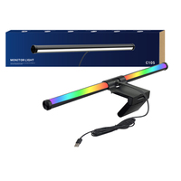 Barre lumineuse LED USB anti-lumière bleue pour écran, avec rétroéclairage RGB, contrôle tactile, CRI 95 élevé, lampe suspendue en aluminium pour PC