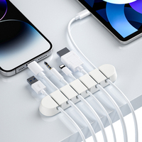Organisateur de câbles en silicone adhésif pour gestion des fils et câbles de charge USB - Idéal pour le dropshipping