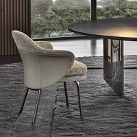 JP chaises de salle à manger de luxe croix base en métal jambes minces siège rempli d'éponge nordique blanc couleur crème chaise de salle à manger