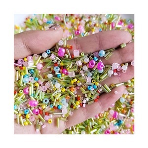 Perline Tubolari Giapponesi Miste Delica, Perline Rotonde in Vetro, Mix di Colori e Dimensioni, Tubi in Vetro a Spirale per Accessori di Abbigliamento - Product Image 1
