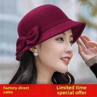 Nouveau Chapeau Fedora Rayé Élégant pour Femme, Style Rétro Britannique, 100% Coton Imperméable, Collection Printemps-Automne 2026