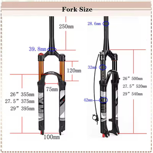 <span class=keywords><strong>Fourche</strong></span> de vélo BUCKLOS à suspension pneumatique pour VTT, <span class=keywords><strong>26</strong></span>, 27,5, 29 pouces, <span class=keywords><strong>fourche</strong></span> avant pour VTT, débattement de 120 mm, frein à disque, <span class=keywords><strong>fourche</strong></span> pneumatique pour VTT - Product Image 3