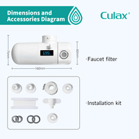 Filtre de Robinet en Plastique pour Eau Douce, Purificateur de Soins de la Peau, Vitamine C, Minéraux, TDS, Affichage Intelligent, Robinet de Cuisine 360° pour la Maison