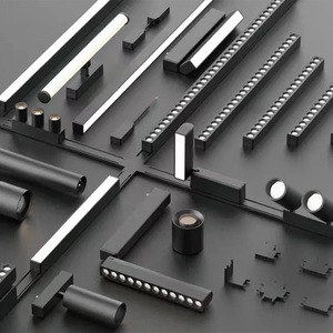 Système d'éclairage sur <span class=keywords><strong>rail</strong></span> magnétique ultra-mince série 26 CCT réglable DC48V Rails de surface Éclairage magnétique LED intelligent TUYA - Product Image 6