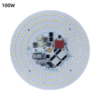 Garantie 3 ans, module LED UFO High Bay AC 100W 169LM/W, PF élevé >0.97, sans scintillement, large plage de tension 100-265V, 5000K, CRI>80, DOB