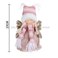 SOTE 28CM Poupées De Noël En Peluche Festival Ornements En Peluche De Noël Rose Earthbag Ange Poupées Navidad Ange Jouets