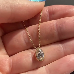 Collana con Ciondolo a Goccia a Forma di Pera per Donne, Gioielli di Moda per Matrimoni e Feste - Product Image 3