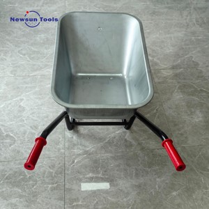 फैक्ट्री भारी शुल्क 100 लीटर गैल्वेनाइज्ड 200 किलोग्राम गार्डन ट्रॉली परिवहन गाड़ी भारी शुल्क स्टील निर्माण व्हील बैरो - Product Image 4