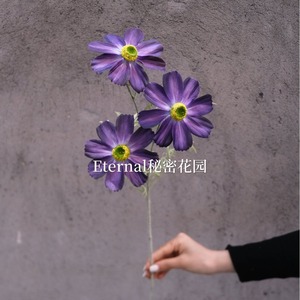Fleur artificielle Cosmos Secret Garden, branche unique, en soie plastique, pour décoration de mariage - Product Image 4