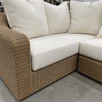 Canapé d'angle Jennifer pour bras gauche, luxe moderne, sur mesure, en tissu performant, pour salon et hôtel, fabricant de meubles