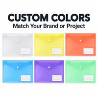 Pochette porte-documents A4 personnalisable avec logo, en PP imperméable, à bouton-pression, épaisse, translucide, en plastique, couleur et taille personnalisables