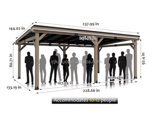 Vente directe usine – Abri de voiture autoportant robuste et imperméable 12x20 avec toit rigide <span class=keywords><strong>en</strong></span> <span class=keywords><strong>bois</strong></span>, fabriqué <span class=keywords><strong>en</strong></span> Chine, pour <span class=keywords><strong>2</strong></span> <span class=keywords><strong>voitures</strong></span> - Product Image 3