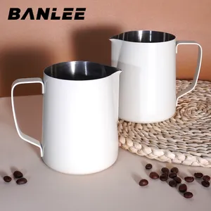 350ml 600ml Stainless Steel Metal Measuring Coffee Steaming Pitcher Cup Espresso Barista Tools Milk Frothing Jug Milk Pitcher