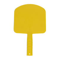 Couteau à mastic avec manche en plastique pour cloison sèche et lame ronde jaune en plastique pour mur/papier peint