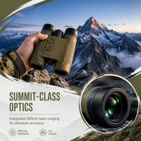 Jumelles télémètre laser professionnelles de type 10x42, optique multifonctionnelle, dispositif de mesure de distance avec précision de ±0,5 m