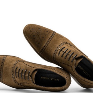 Chaussures habillées de luxe vintage pour hommes, en cuir véritable, à lacets, confortables, légères, pour mariage, automne, avec logo personnalisé - Product Image 3
