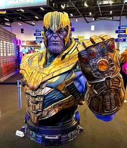 Figura de acción de <span class=keywords><strong>Thanos</strong></span> de tamaño real en resina, escultura de personaje de película de <span class=keywords><strong>Marvel</strong></span>, busto de <span class=keywords><strong>Thanos</strong></span> en resina para decoración, ¡en oferta! - Product Image 1