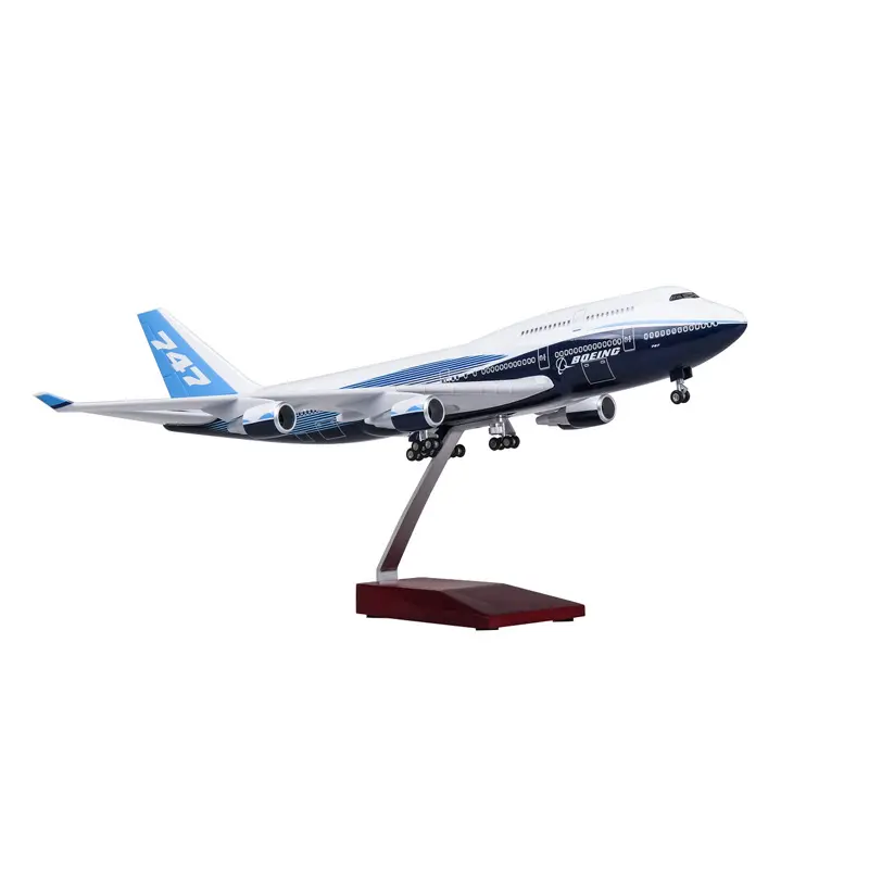1/150スケール47CMボーイング747B747航空大型旅客機ダイキャストレジンモデルコレクションデコレーションライトハンドクラフト