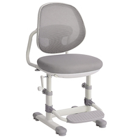 Chaise d'étude ergonomique pour enfants, dossier en maille, inclinaison manuelle, repose-pieds réglable, siège pivotant, cadre en plastique pour la maison et l'école