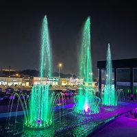 Fuente de agua de baile Musical de diseño personalizado 3D para Centro Comercial Plaza Pool Square con sistema de controlador DMX512 colorido