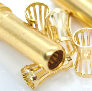 Tıbbi konektör için taç Insert dişi terminali ile 4mm altın kaplama kaynak terminali pirinç pim - Product Image 2