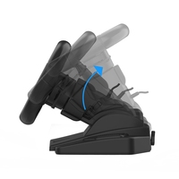 Volant de Course Manette de Jeu à 180 Degrés Plug and Play avec Pédalier pour PS4/PS3/Nintendo Switch/PC Windows/Android