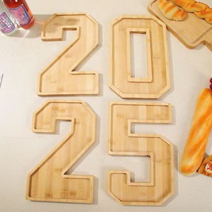 Wooden Digital <b>Tray</b> For Parties Fruits Desserts Birthday Decorative Serving Dish Natural Wood Color - Product Image 4