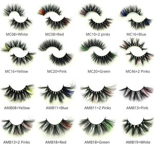 Cils russes en bande D de marque privée, en vrac, 5D, faux cils super faits à la main, en cheveux synthétiques, épaisseur 0,07 mm, longueurs mixtes, transparents/blancs - Product Image 2