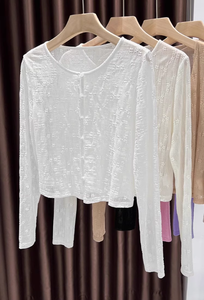 <span class=keywords><strong>Top</strong></span> <span class=keywords><strong>Bolero</strong></span> in maglia da sole in pizzo - Product Image 3