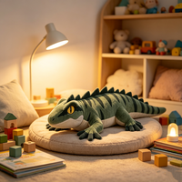 Peluche réaliste en forme de lézard couché, personnalisable, avec poids, jouet en peluche de dessin animé, cadeau fantaisie, conception sur mesure OEM