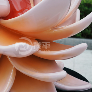 Tượng điêu khắc nhựa cao cấp hiện đại <span class=keywords><strong>3D</strong></span> chống thấm nước, dùng được trong nhà và ngoài trời, có thể tùy chỉnh màu sắc, hình cô gái hoạt hình và hoa. - Product Image 6