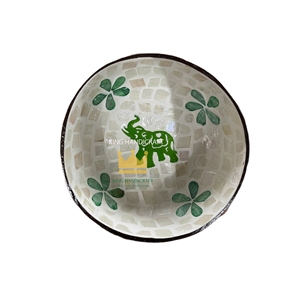 Cuencos de Coco Pulidos y Decorados con Incrustaciones de Madreperla para Servir Alimentos, Ensaladas y Helados, Hechos por Artistas Expertos - Product Image 6