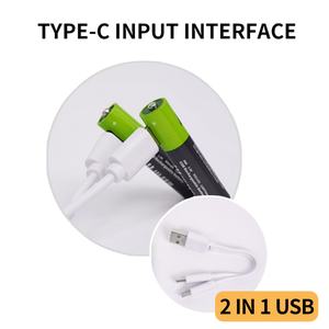 IILEER - Paquete de Baterías Recargables de Iones de Litio Cilíndricas Tipo C de Alta Calidad, 400 mAh, 666 mWh, 1.5 V, 1200 Ciclos, Portátiles - Product Image 5