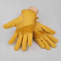 Gants de sécurité en cuir pleine fleur personnalisables, paume renforcée, impression de logo OEM, travail en extérieur, industrie, cyclisme, pêche
