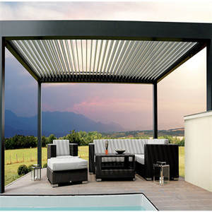 <span class=keywords><strong>Pergola</strong></span> de toit en aluminium bioctique, nouvelle <span class=keywords><strong>usine</strong></span> de style moderne, avec rideau latéral, - Product Image 4