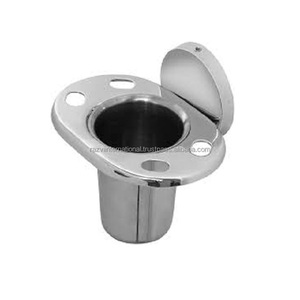 Porte-brosse à dents en métal aluminium mat de forme ronde pour hôtels - Product Image 3