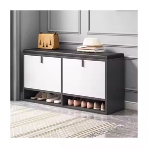 Modern MDF <b>Shoe</b> Rack Footstool Cushion <b>Space</b>-<b>Saving</b> Foldable Home Hospital Hotel Use - Product Image 1