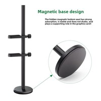 TEUCER Support de boîtier pour PC de bureau en alliage d'aluminium Kit de refroidissement Support vidéo graphique avec prise en charge GPU Support pour cartes vidéo en stock