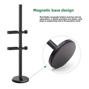 Soporte de carcasa de PC de escritorio de aleación de aluminio TEUCER, Kit de refrigeración, soporte de vídeo gráfico con soporte de <span class=keywords><strong>GPU</strong></span>, soporte para tarjetas de vídeo en Stock - Product Image 2