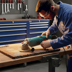 230mm Large Angle Grinder 9" High <b>Power</b> Cordless Electric Grinder Brushed Motor <b>Tool</b> for Construction & Industrial Grinding - Product Image 5