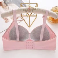 Sujetador con aros de talla grande para mujer, sin costuras, con ribete de encaje, tirantes ajustables, de secado rápido, transpirable y cómodo.
