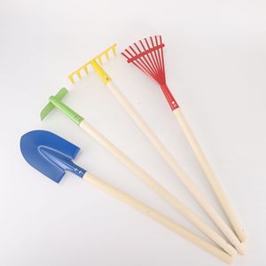 Gardening Tool Set 4 Piece Aluminum Alloy Shovel Rake Hoe For Kids Outdoor Play Garden Use - Product Image 1