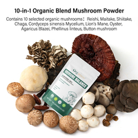 Mélange de 10 extraits de champignons biologiques en poudre (Reishi, Crinière de lion, Cordyceps) – Complément de santé riche en polysaccharides – OEM en stock