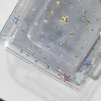 Mini album photo transparent Laser Star de 3 pouces, porte-cartes de visite, organisateur de cartes photo style Ins